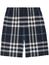 CHECK-PATTERN STRAIGHT-LEG SHORTS
