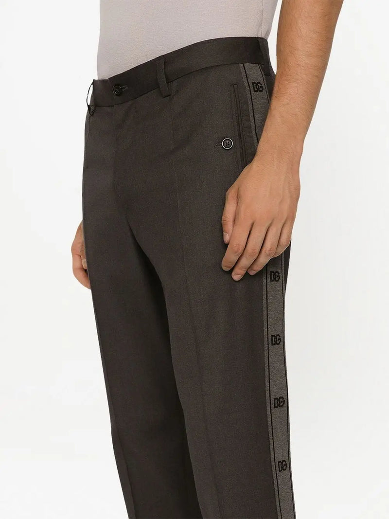 LOGO-TRIM TAILORED TROUSERS