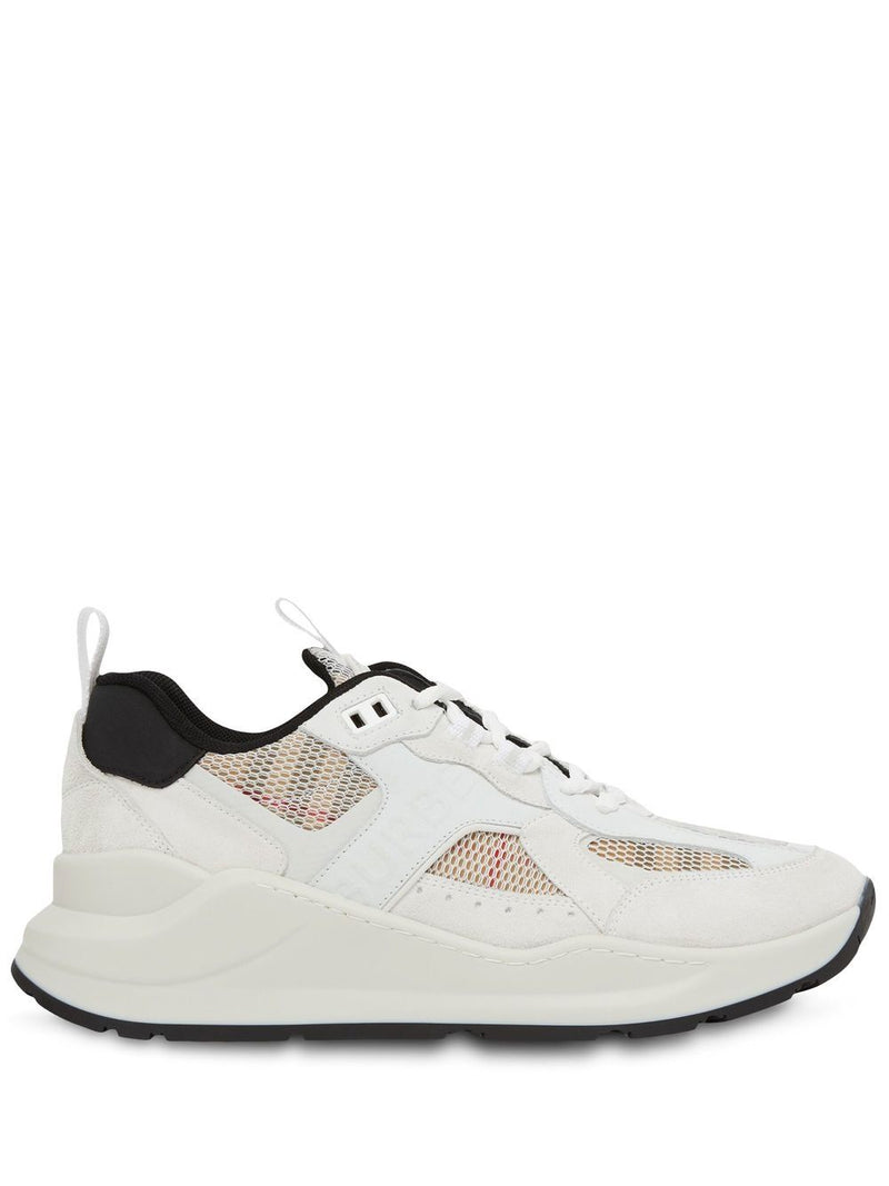 CHECK MESH LOW-TOP TRAINERS