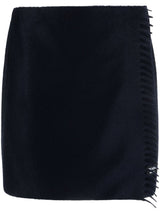 SCARF-STYLE CASHMERE MINISKIRT