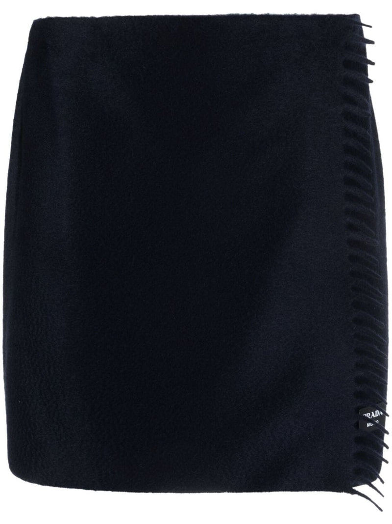 SCARF-STYLE CASHMERE MINISKIRT
