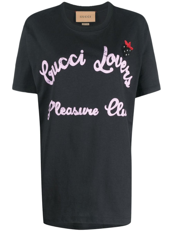 GUCCI LOVERS PLEASURE CLUB COTTON T-SHIRT