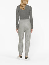 HIGH-WAIST TAPERED TRACK TROUSERS