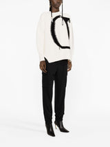 OW MAXI LOGO-INTARSIA JUMPER