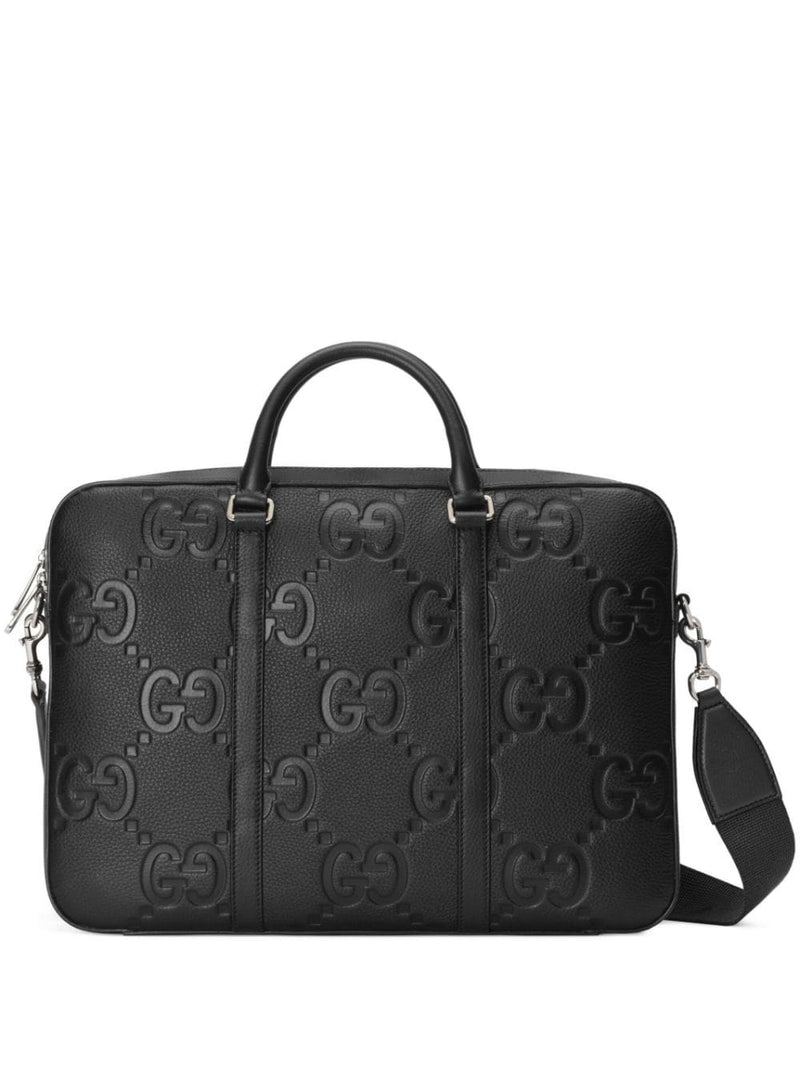 DEBOSSED-LOGO LAPTOP BAG