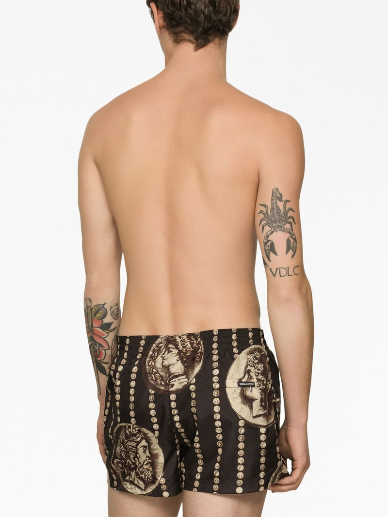 MOTIF-PRINT SWIM SHORTS