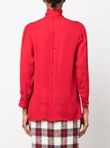 TIE-NECK SILK BLOUSE