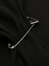 SAFETY-PIN GATHERED MIDI DRESS