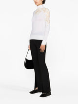 LACE-TRIM WOOL JUMPER