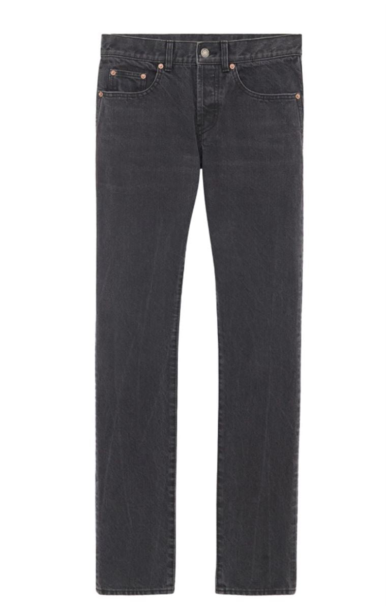 LOGO-PLAQUE STRAIGHT-LEG JEANS SAINT LAURENT
