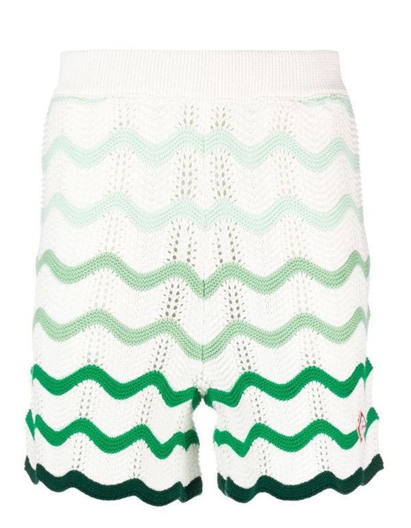 GRADIENT-WAVE CROCHET SHORTS