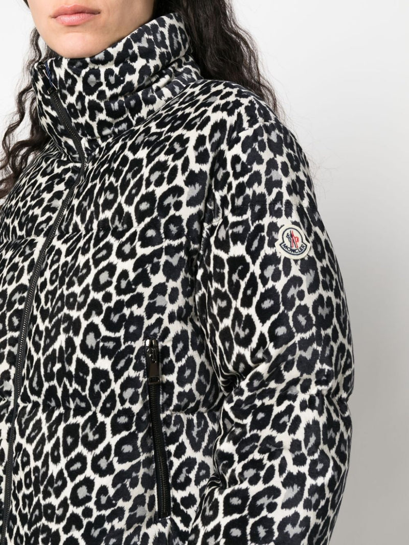 CHEETAH-PRINT PADDED PUFFER JACKET