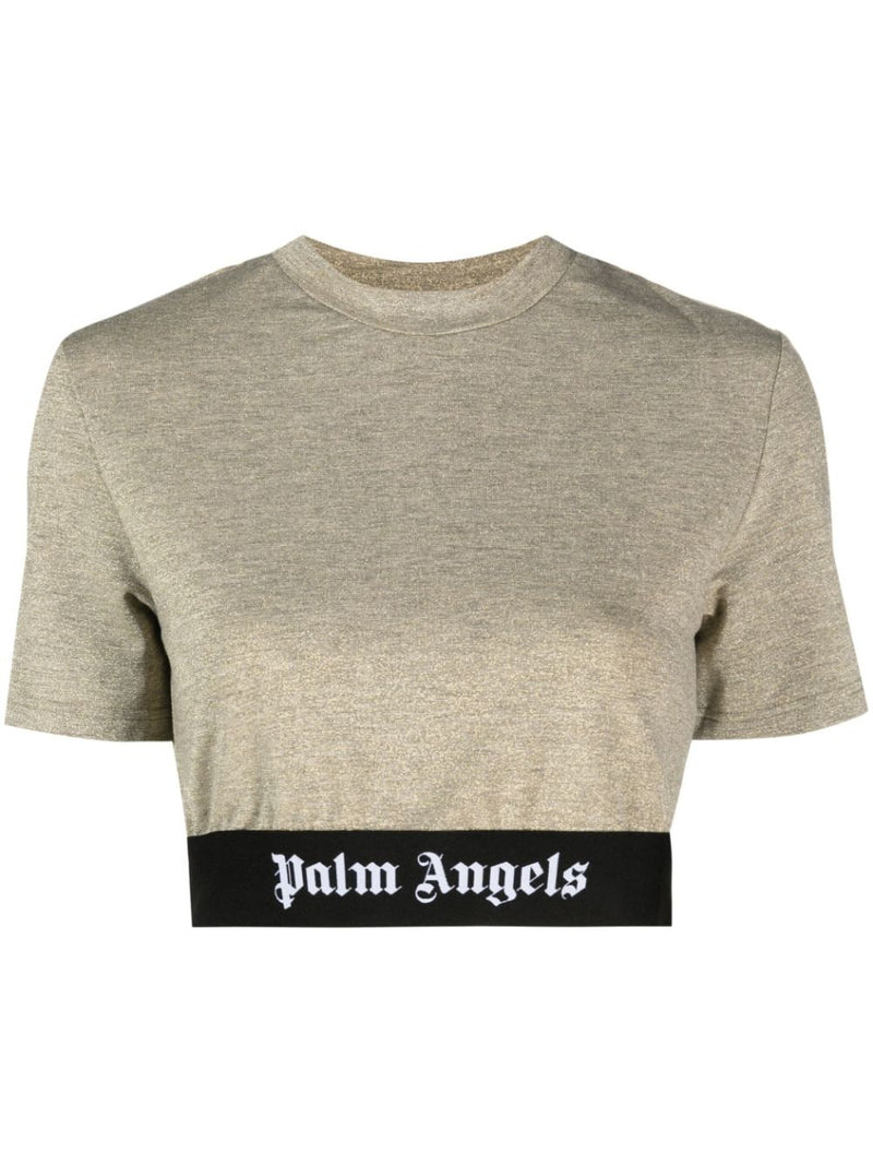 LOGO-TAPE CROPPED T-SHIRT