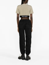 LOGO-TAPE CROPPED T-SHIRT