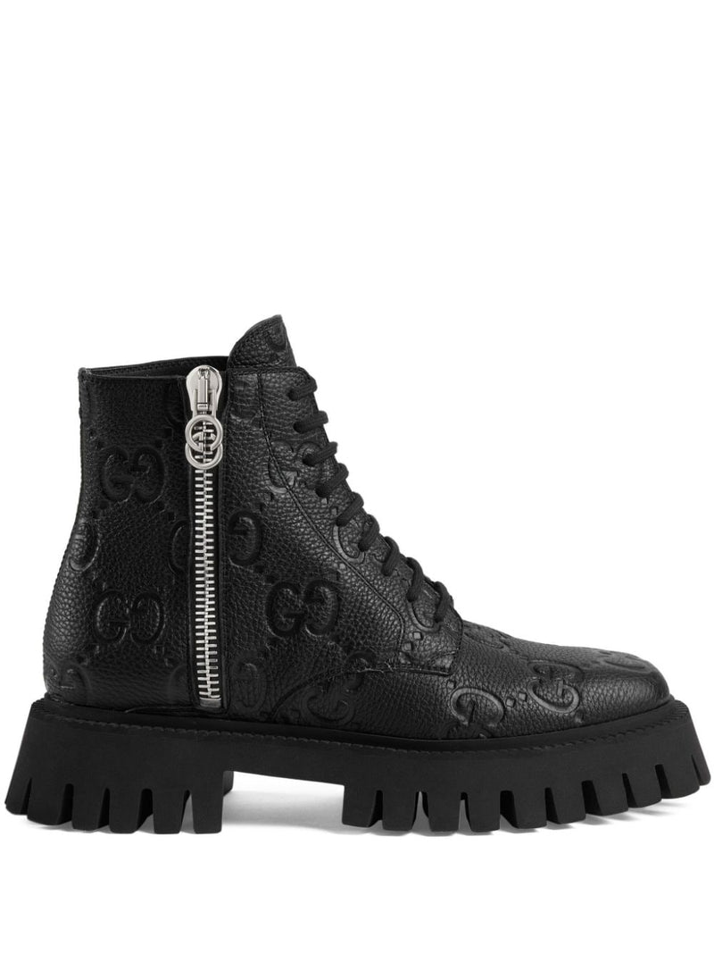 GG ANKLE LEATHER BOOTS