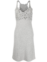 CROCHET-PANEL SLEEVELESS DRESS