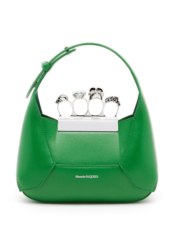 MINI JEWELLED HOBO LEATHER BAG
