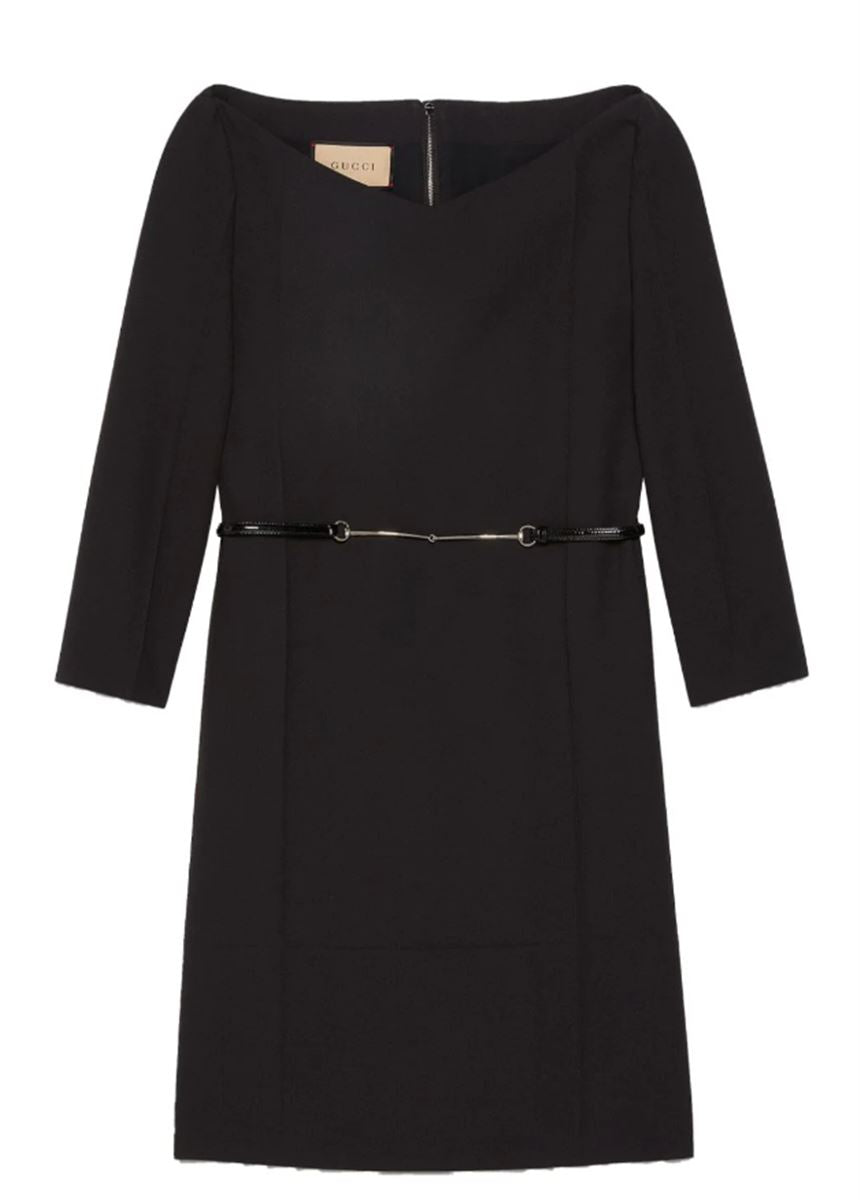 HORSEBIT BELTED DRESS GUCCI