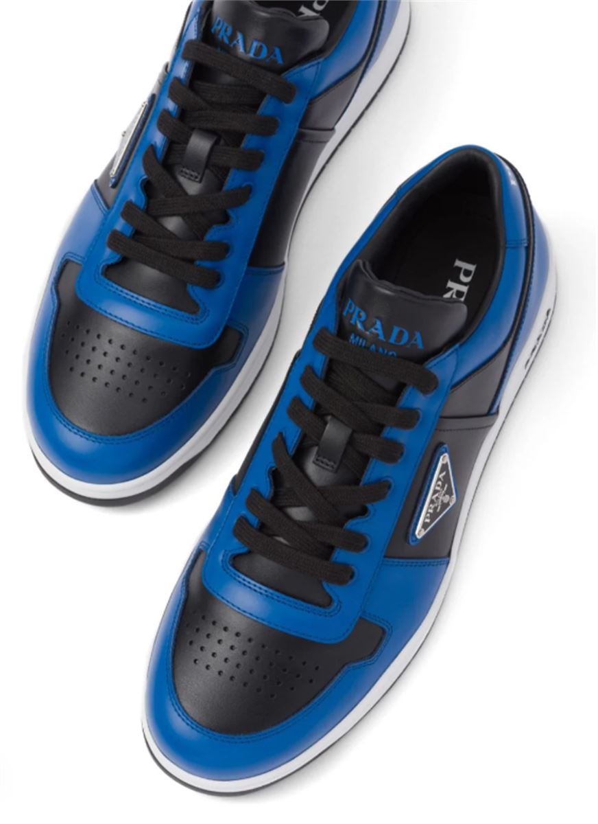 DOWNTOWN TRIANGLE-LOGO SNEAKERS PRADA