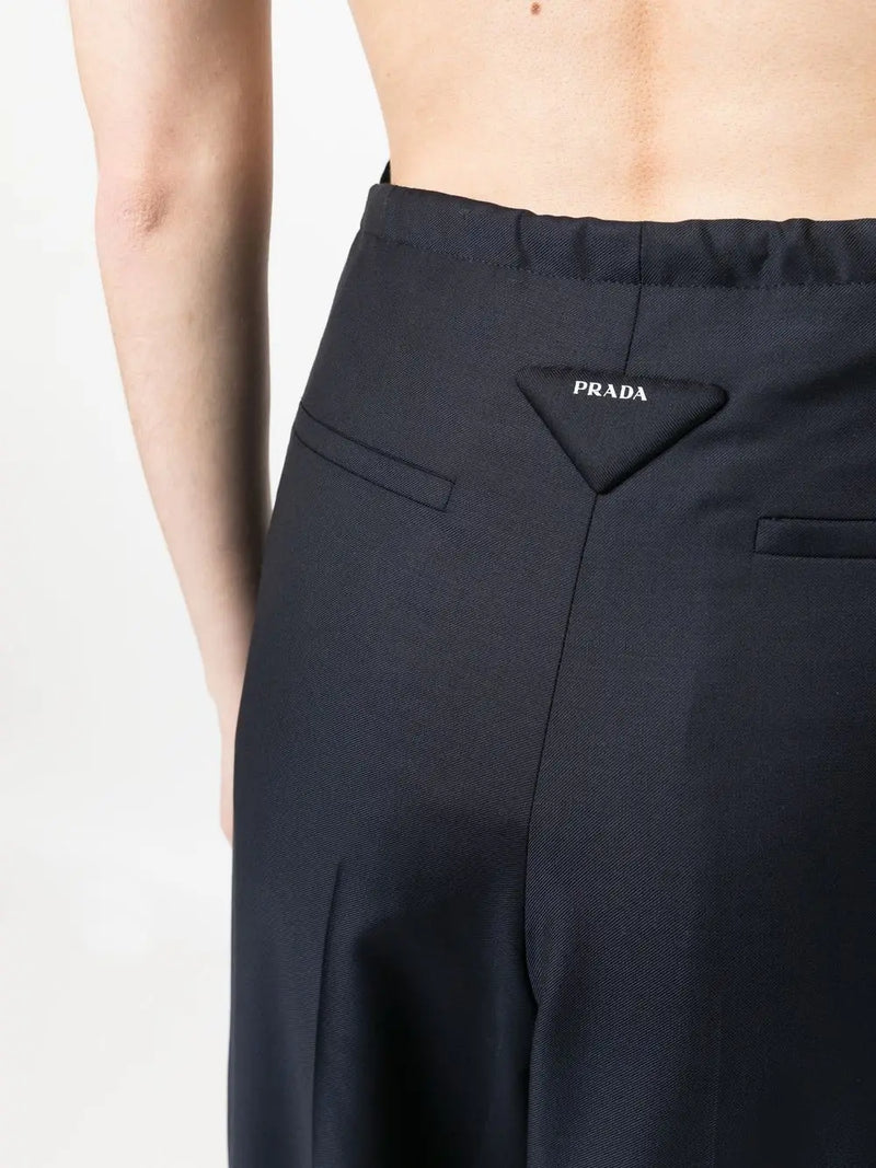 REAR LOGO-PRINT DETAIL TROUSERS