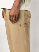 COMPASS-PATCH STRAIGHT-CUT PANTS