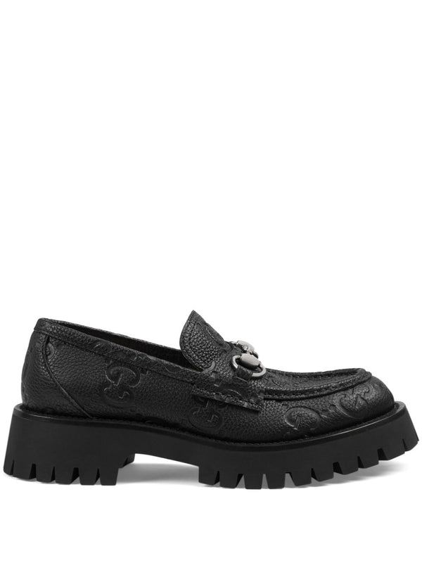 GG LOGO-DEBOSSED LUG LOAFERS