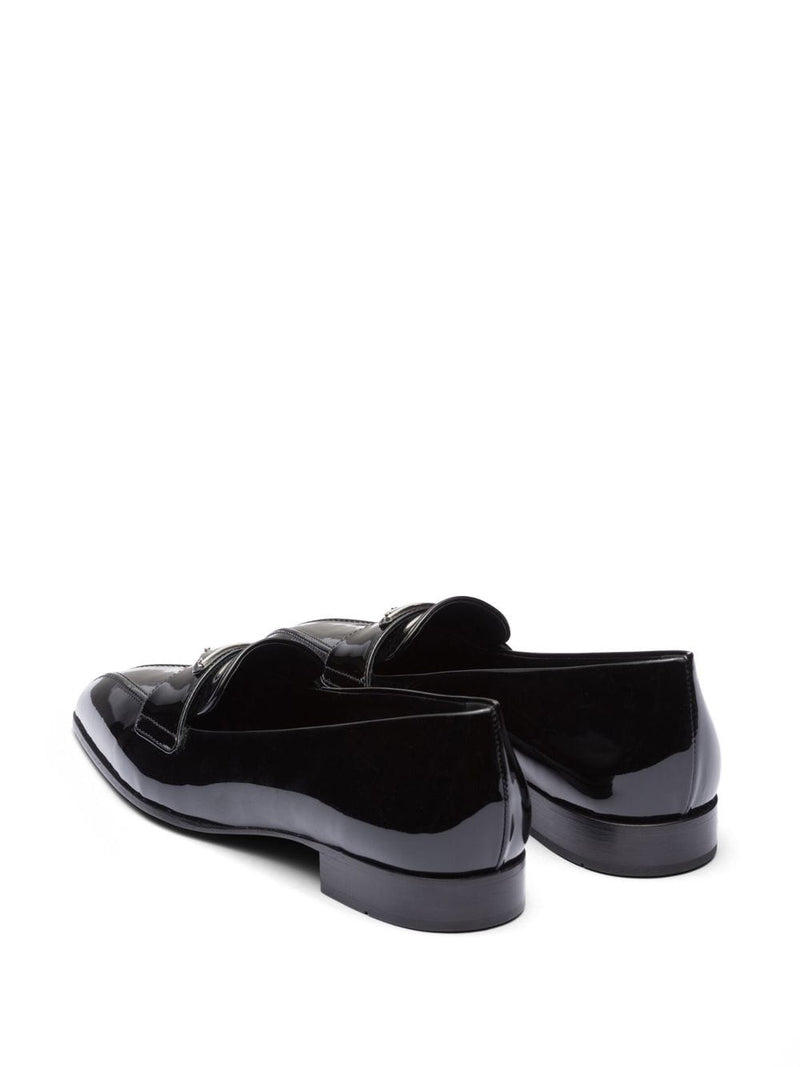 LOGO-PLAQUE PATENT-LEATHER LOAFERS