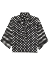 POLKA-DOT PUSSY-BOW BLOUSE