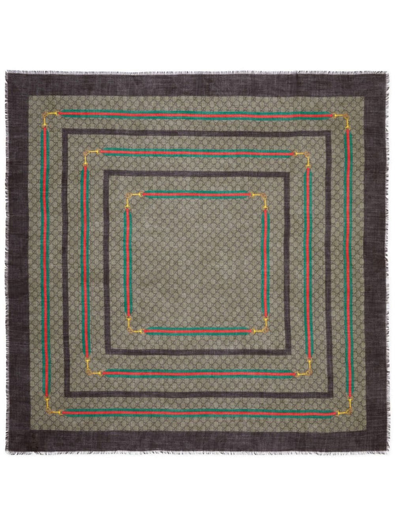 GG SQUARE-SHAPED SILK SCARF