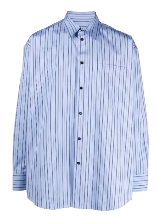 LOGO-EMBROIDERED STRIPED SHIRT