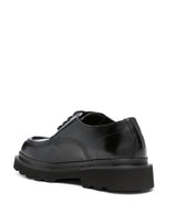 SQUARE-TOE LEATHER DERBY SHOES
