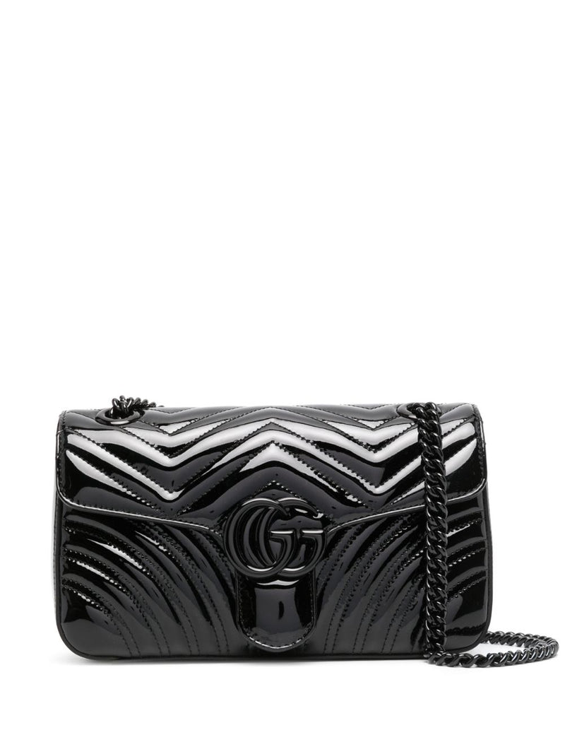 SMALL GG MARMONT PATENT-LEATHER SHOULDER BAG
