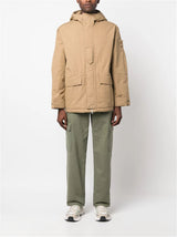 GARMENT-DYED COTTON HOODED JACKET