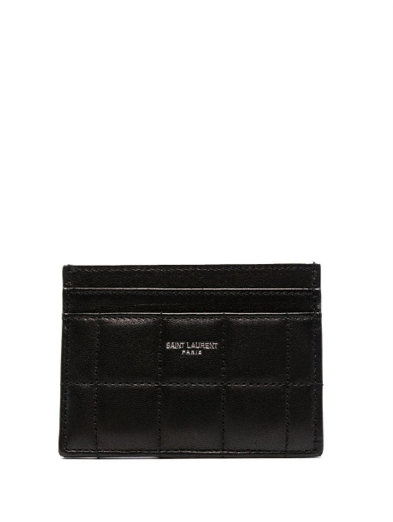 LOGO-STAMP QUILTED CARD HOLDER