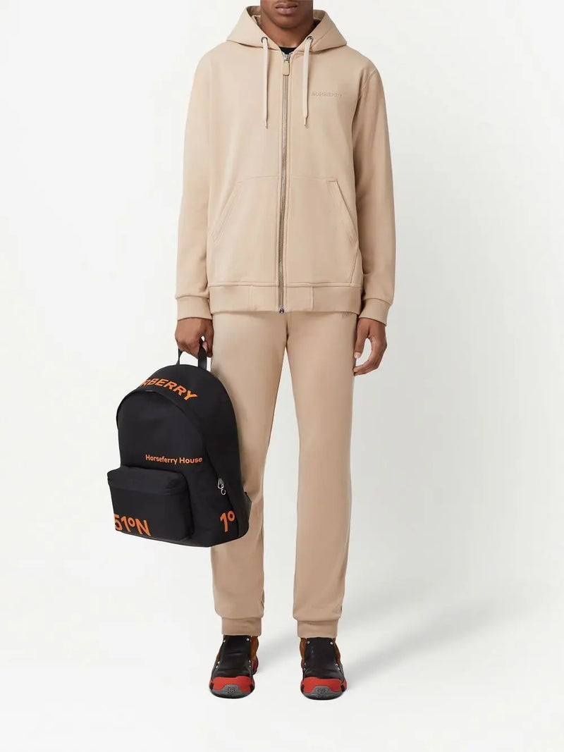 LOGO-PRINT STRETCH-COTTON TRACK TROUSERS