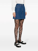 BELTED DENIM MINISKIRT