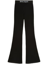 LOGO-TAPE COTTON FLARED LEGGINGS