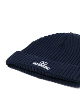 VLOGO-EMBROIDERED RIBBED WOOL BEANIE