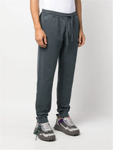 COMPASS-PATCH COTTON TRACK PANTS