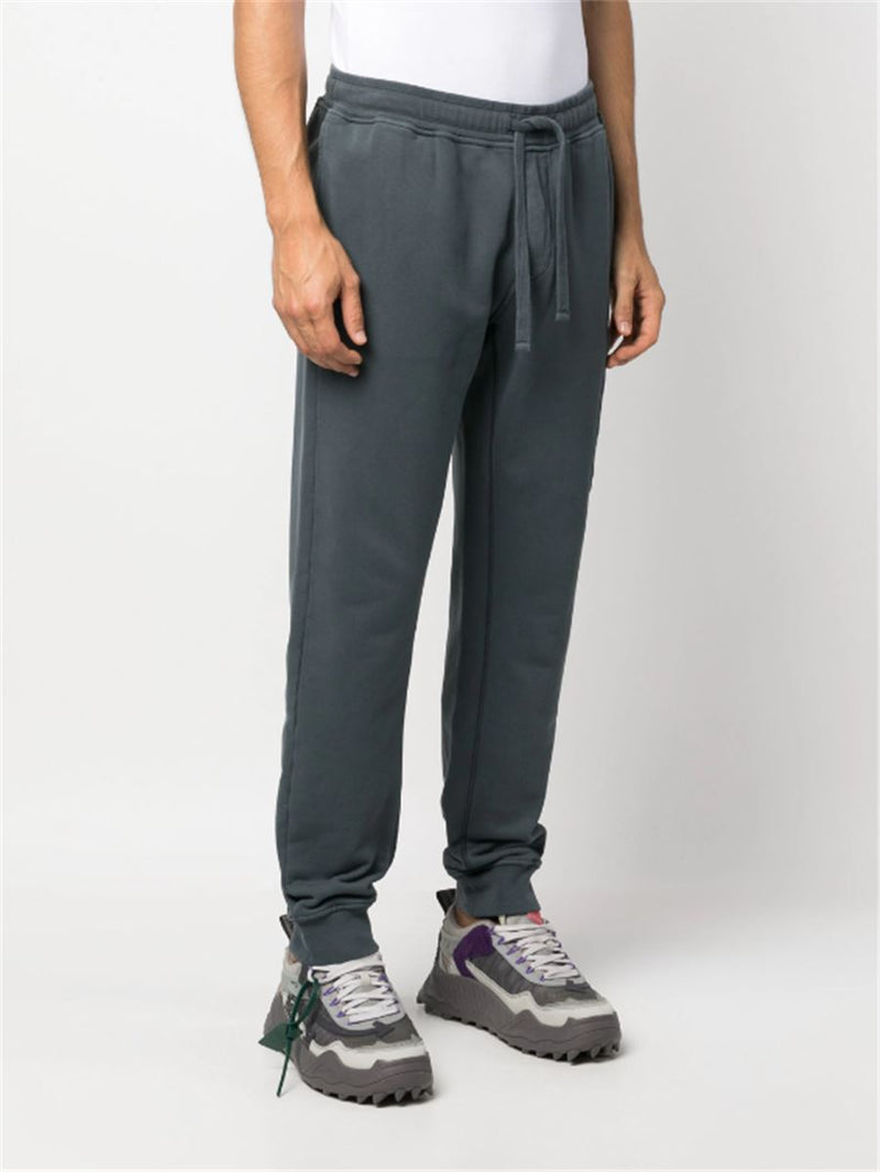 COMPASS-PATCH COTTON TRACK PANTS