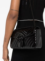 SMALL GG MARMONT PATENT-LEATHER SHOULDER BAG