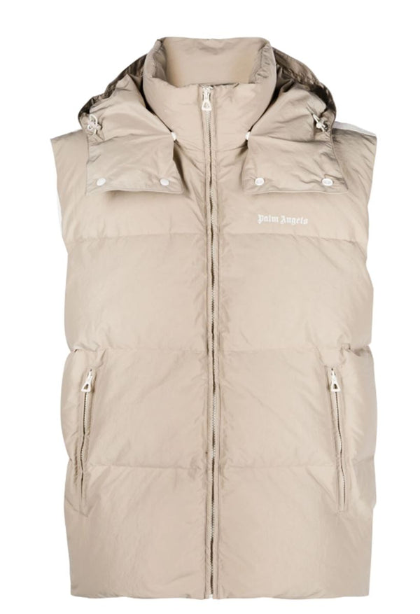 LOGO-PRINT PADDED GILET