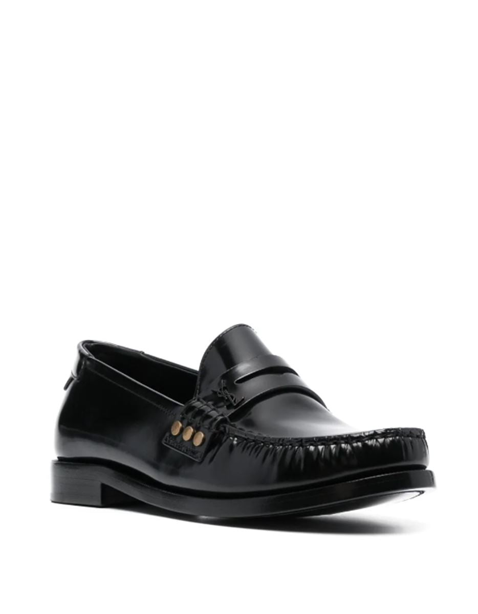 SCHUHE PENNY-SLOT LEATHER LOAFERS SAINT LAURENT