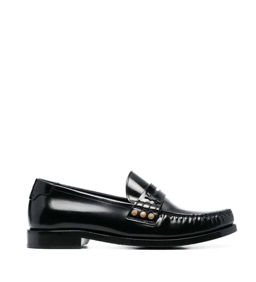 SCHUHE PENNY-SLOT LEATHER LOAFERS SAINT LAURENT